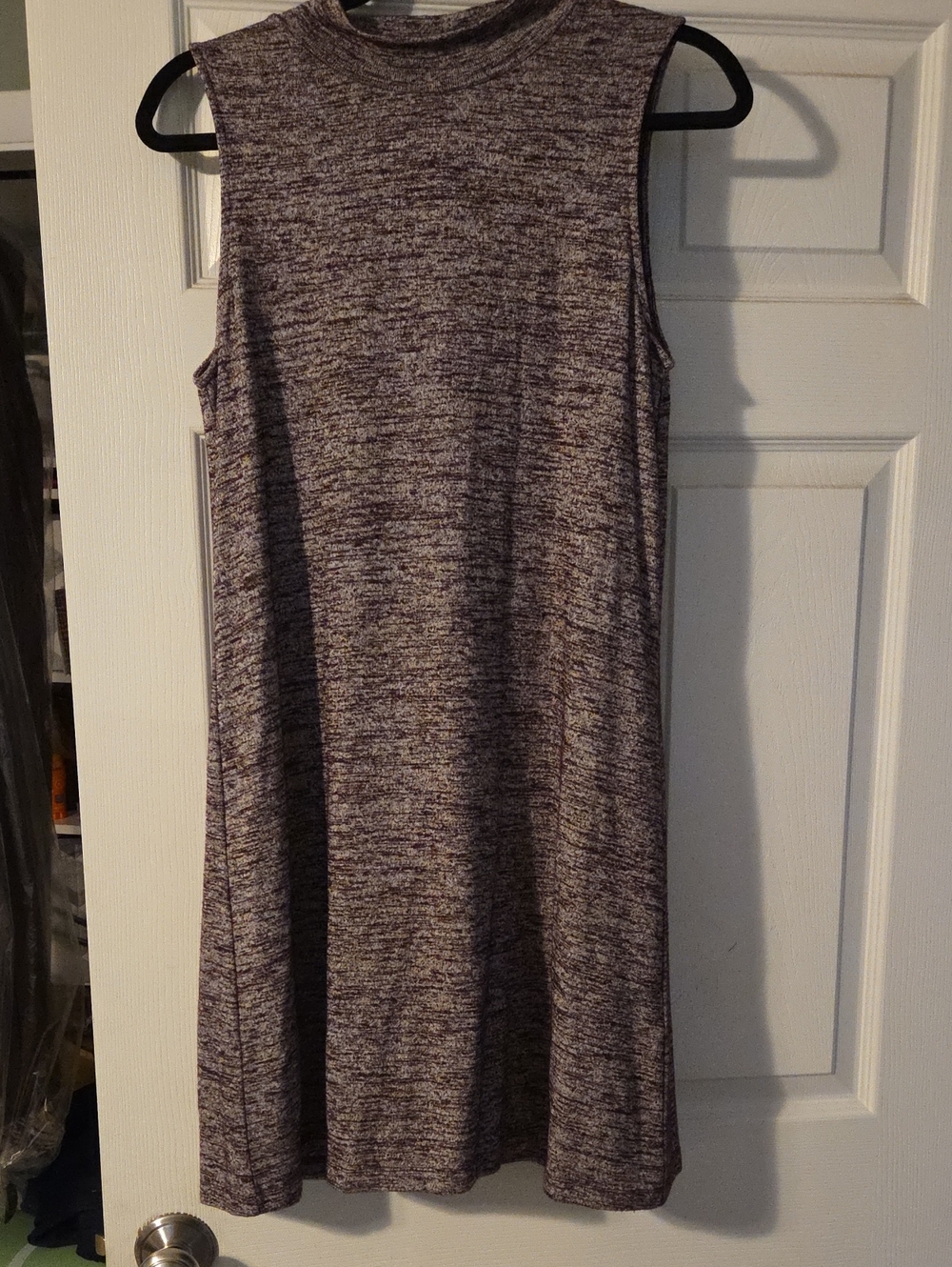 Market & Spruce Heathered Purple Sleeveless Shift Dress